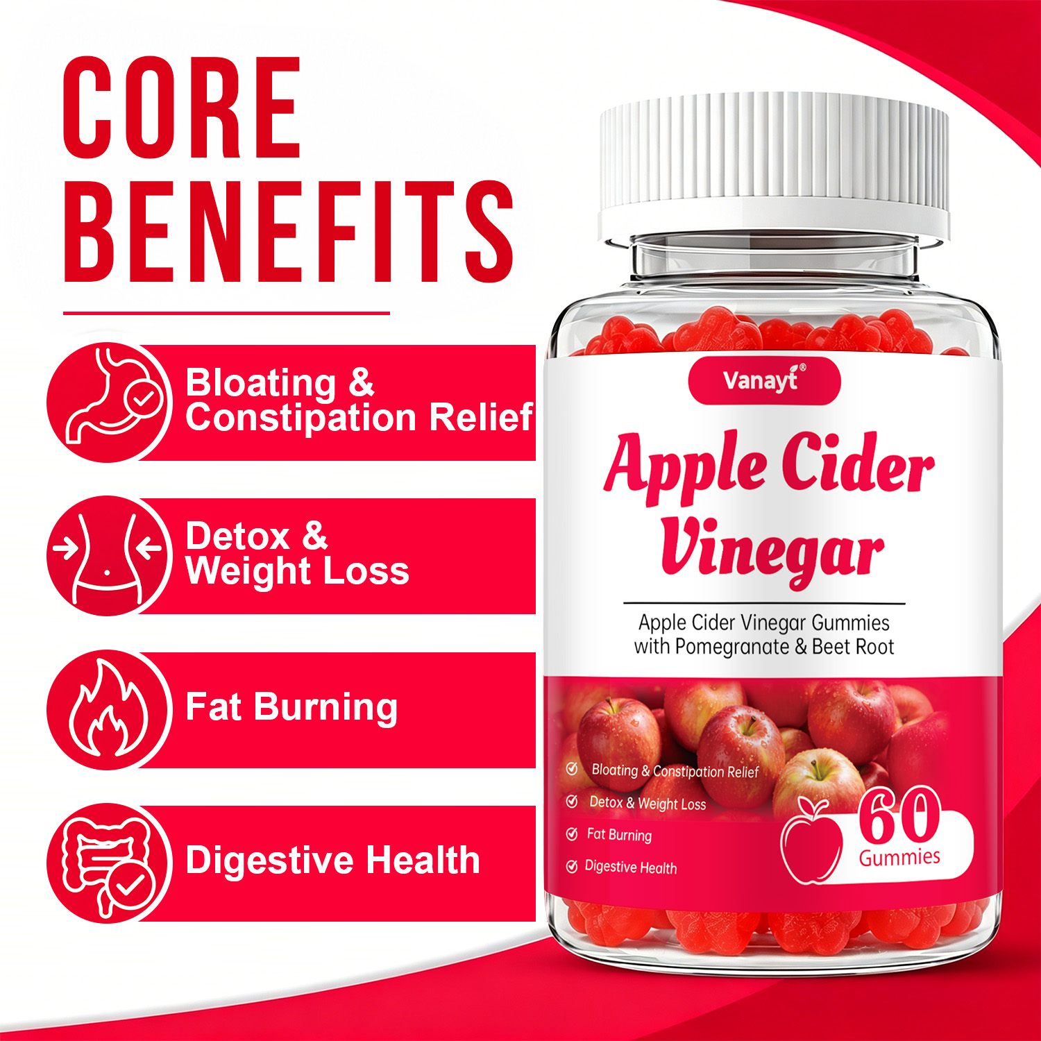 Apple Cider Vinegar Gummies wi - đánh giá và giá Herbal Wellness In
