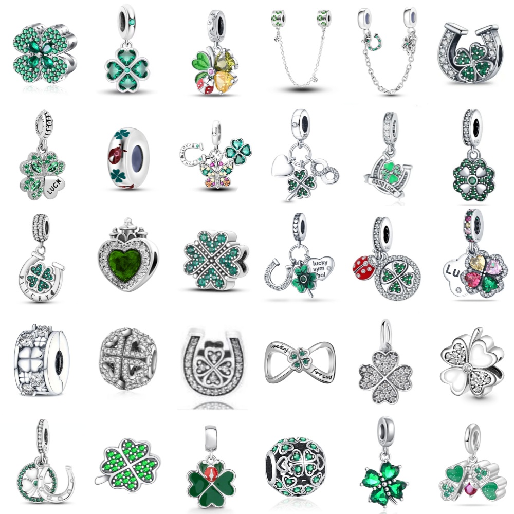 Hot sales 925 Silver Sparkling - đánh giá và giá Red Clover Flower