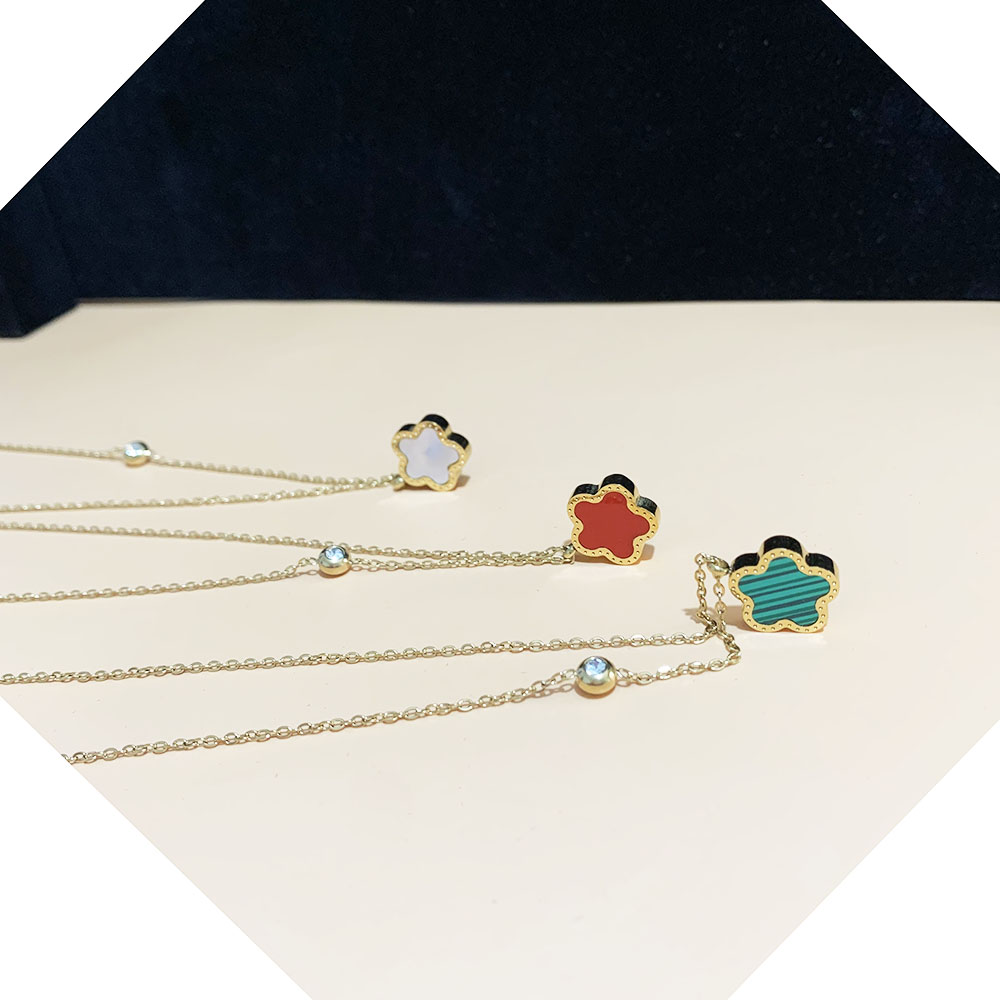 Stainless Steel 18K Gold Plate - đánh giá và giá Red Clover Flower
