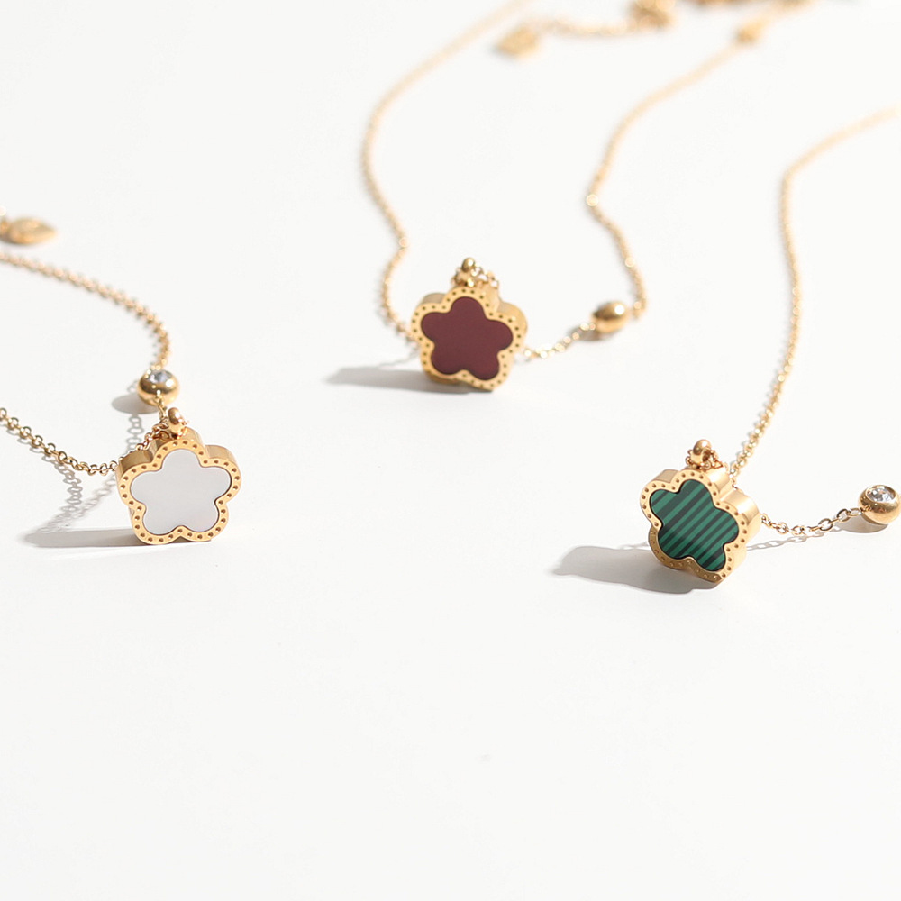 Stainless Steel 18K Gold Plate - đánh giá và giá Red Clover Flower