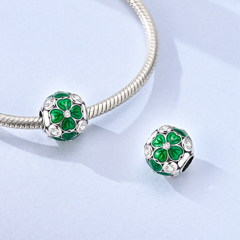 New 925 Sterling Silver Green  - đánh giá và giá Red Clover Flower